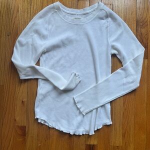 Free People White Long Sleeve Top Thermal